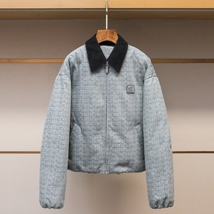 深圳南油高端女装2025冬季新款时尚百搭灯芯绒撞色牛仔羽绒服外套