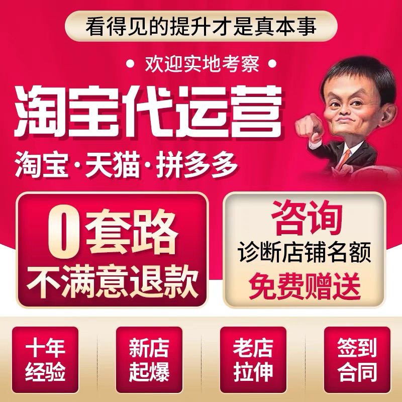 淘宝代运营网店托管天猫店铺运营多多开店整店电商直通车优化服务