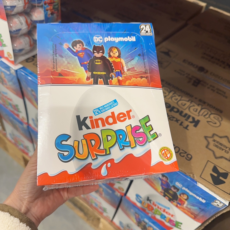 一盒24个 加拿大直邮 kinder健达奇趣蛋巧克力经典锡纸玩具蛋3岁+