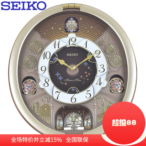 Seiko/精工水晶音乐挂钟欧式