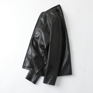 皮衣男士外套春秋季欧美风棒球领机车服PU皮夹克男皮衣 PY6805P65图片