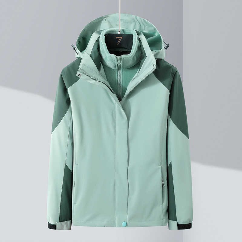 秋冬男女夹克户外三合一情侣冲锋衣可拆卸两件套登山服CF9988P100,男装夹克,星座1410（原1902A）