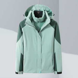秋冬男女夹克户外三合一情侣冲锋衣可拆卸两件套登山服CF9988P100图片