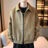 M-8XL麂皮绒外套男士美式潮上衣服痞复古休闲翻领夹克男装J06P55，男装夹克，星座1410（原1902A）