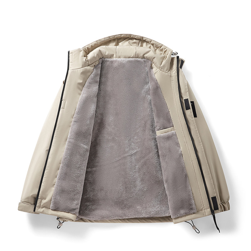 M-8XL大码冲锋衣男士加绒厚春秋户外夹克外套情侣登山服 H6031P90图片