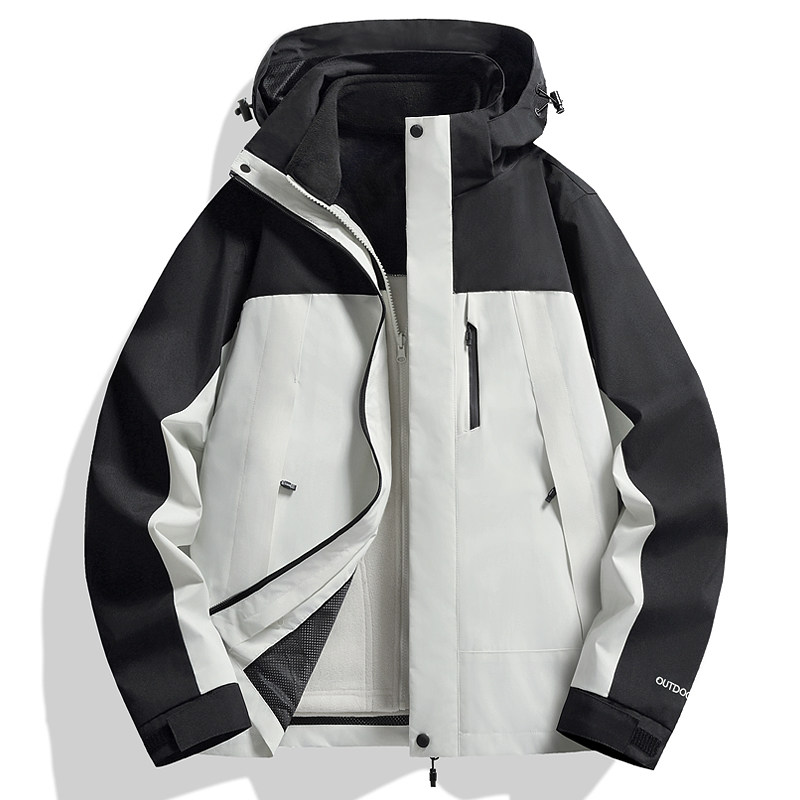 秋冬男女夹克户外三合一情侣冲锋衣可拆卸两件套登山服CF2418P100,男装夹克,星座1410（原1902A）