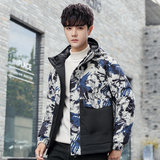 秋冬季情侣款连帽白鸭绒羽绒服男士短款青年学生外套YR7065P70，男装羽绒服，星座1410（原1902A）