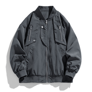 跨境外贸男装皮夹克新拼接男士夹克pu外套机车服皮衣男 JK9383P70图片