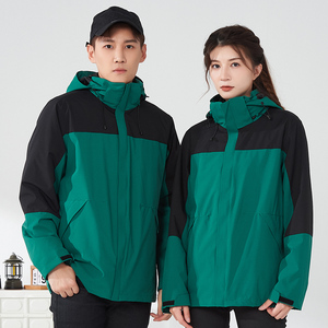 秋冬男女款夹克户外三合一冲锋衣可拆卸两件套登山服 CF22360P140图片