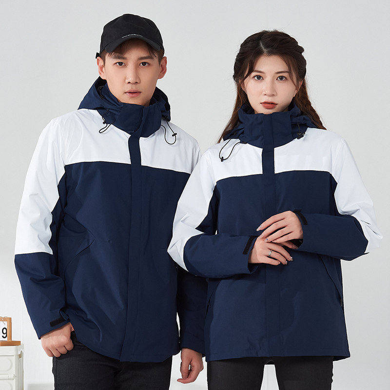 秋冬男女款夹克户外三合一冲锋衣可拆卸两件套登山服 CF22360P140图片