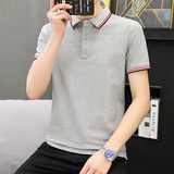 纯棉短袖t恤男夏装修身潮流翻领polo衫男士T恤PL9978P40，男装Polo衫，星座1410（原1902A）