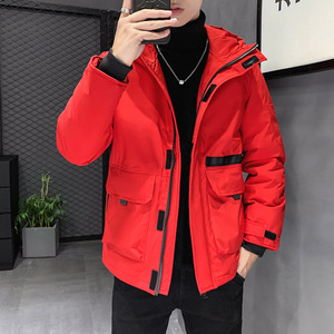 羽绒服男女同款短款加厚冬新款连帽外套户外情侣工装 YR2058P80图片