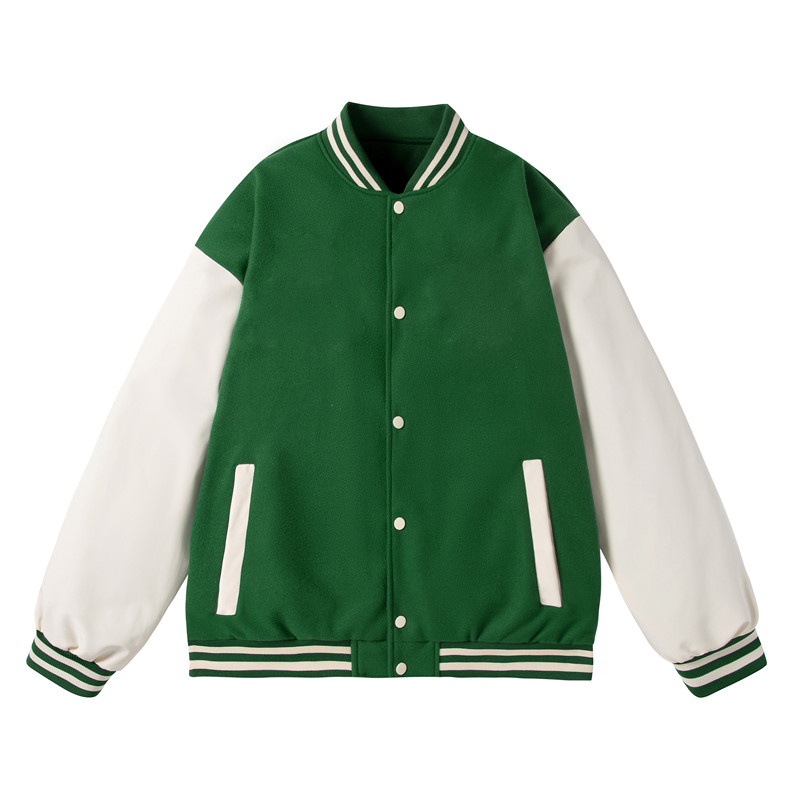 公版棒球领卫衣夹克拼接撞色棒球服青少年学生夹克男 JK2311-1P72图片