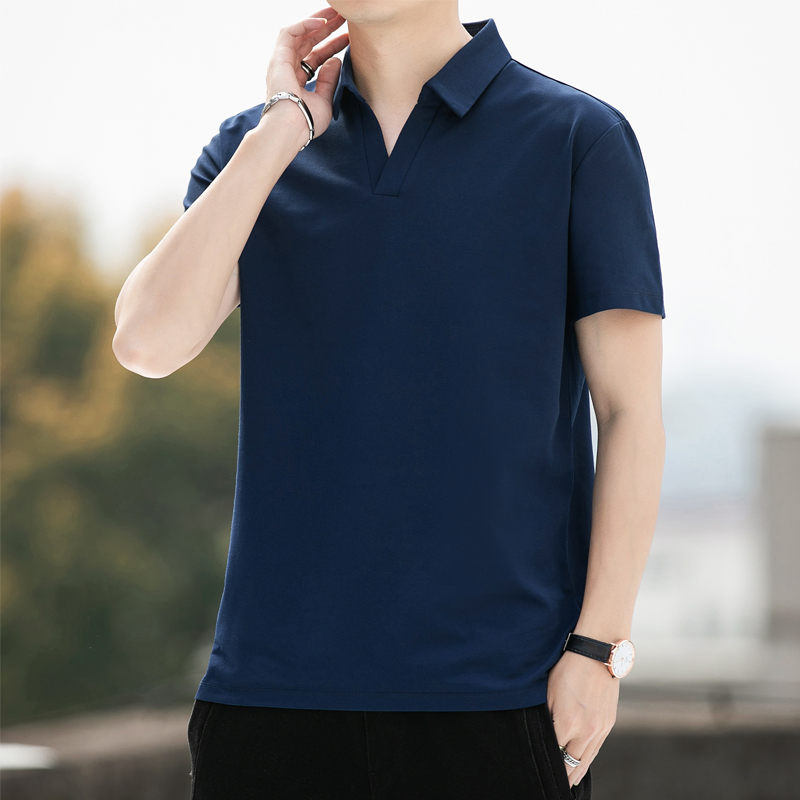 2023夏季新款男士短袖纯色POLO衫 翻领T恤 V领POLO  PL211P30