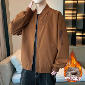 男士加绒防水夹克秋冬情侣多色大拉链口袋工装防水夹克 AJ88P78图片