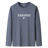新款韩版男大码纯棉圆领长袖T恤男装码号标CT6992-KIMH-P18，男装T恤，星座1410（原1902A）