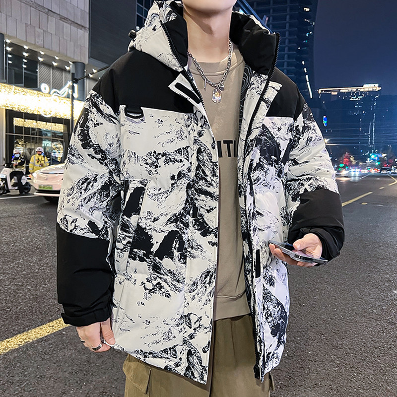 2026年羽绒服短款迷彩加厚连帽上衣冬季90白鸭绒外套YR021P140,男装羽绒服,星座1410（原1902A）
