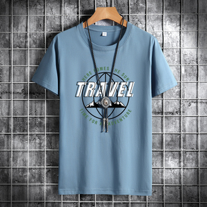 夏季男士短袖t恤潮流潮牌纯棉衣服2021新款DT4561-TRAVEL-P15图片
