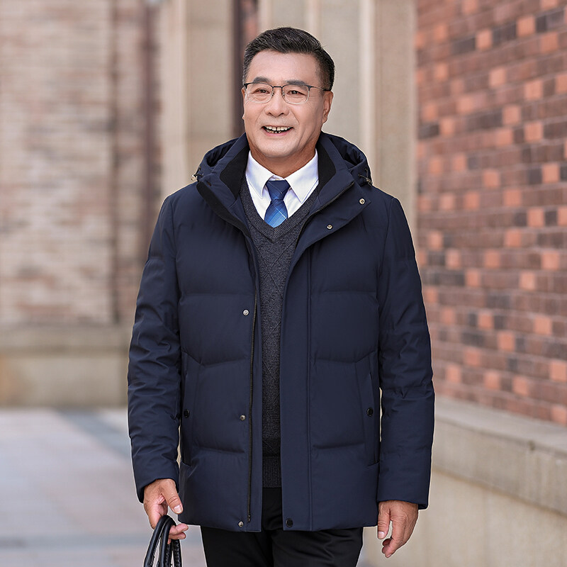 新款中老年羽绒服男加厚90绒羽绒服中长款爸爸外套男装YR6808P120,男装羽绒服,星座1410（原1902A）