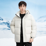 校服款羽绒服1669外套男女青年同款情侣连帽韩休闲短款YR9837P80，男装羽绒服，星座1410（原1902A）