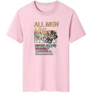 夏季男士短袖t恤潮流潮牌宽松纯棉衣服2024新款DT4532-ALLMEN-P16图片