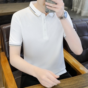 男POLO衫春夏季潮流纯色简约公版上衣商务短袖T恤衫薄款PL3382P25图片