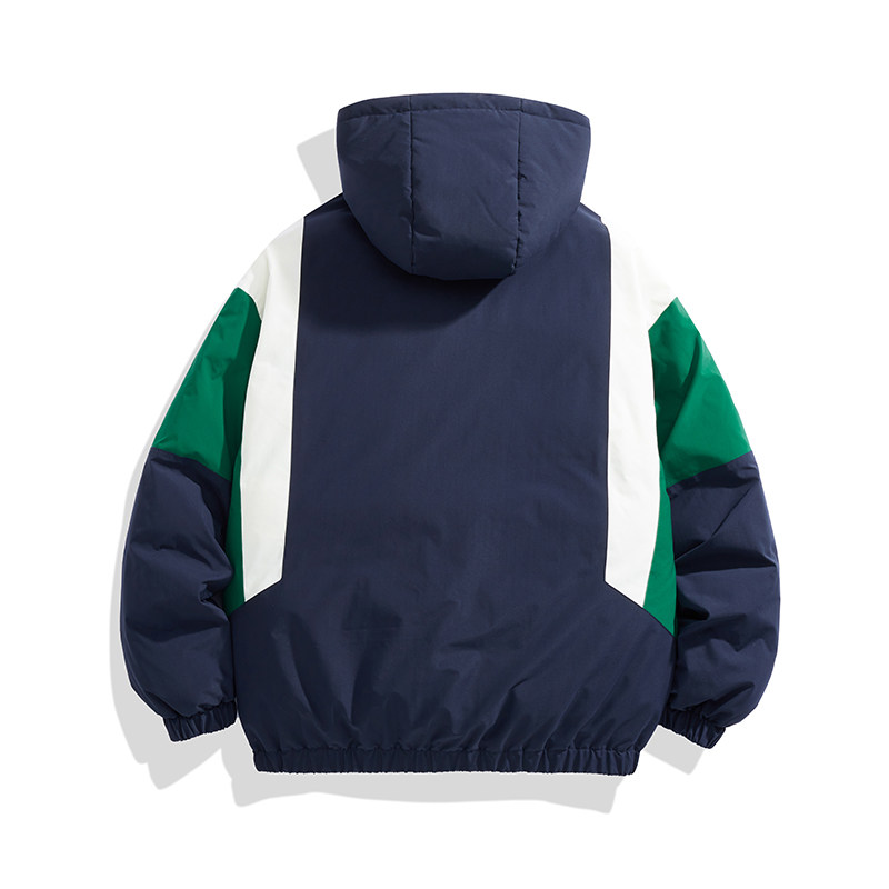 冬季新款拼色连帽男士棉服情侣百搭保暖潮流棉衣外套MY8122P110,男装棉衣,星座1410（原1902A）