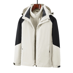 户外冲锋衣男女情侣三合一可拆卸防风防水春秋外套二开 CF1855P90图片