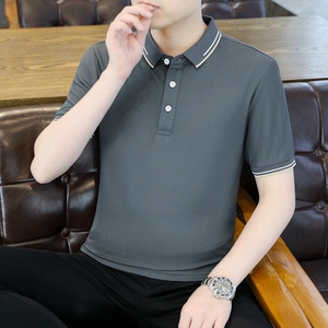 男POLO衫春夏季潮流纯色简约公版上衣商务短袖T恤衫薄款PL3382P25图片