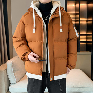 青少年保暖棉服男女棉衣冬装假两件加厚连帽情侣外套 MY28199P100图片
