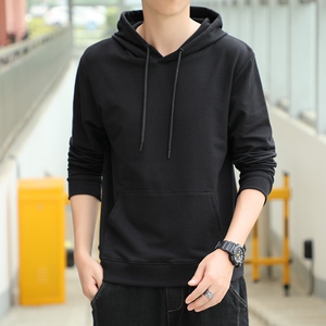 9个颜色97%棉卫衣男纯棉连帽卫衣光板纯色上衣宽松百搭春秋冬P30图片