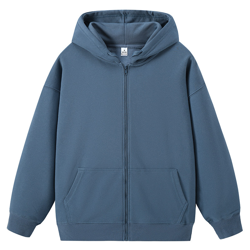 开衫卫衣350克大毛圈45棉纯色宽松连帽卫衣情侣装校服WY8006-P42,男装卫衣,星座1410（原1902A）