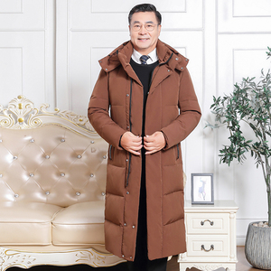 羽绒服男女情中老年长款过膝加厚保暖冬季防风加厚外套 YR098P115图片
