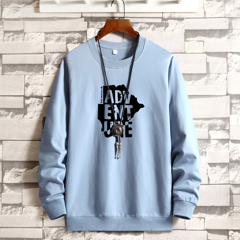 Men's round neck Korean hip hop sports coat ins Hong Kong style casual top fashion