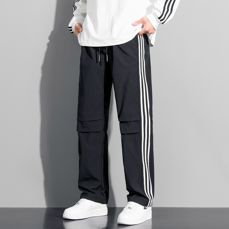 秋季宽松工装休闲裤男女高街潮流加肥加大码直筒抽绳长裤K6569P35,男装工装外套,星座1410（原1902A）