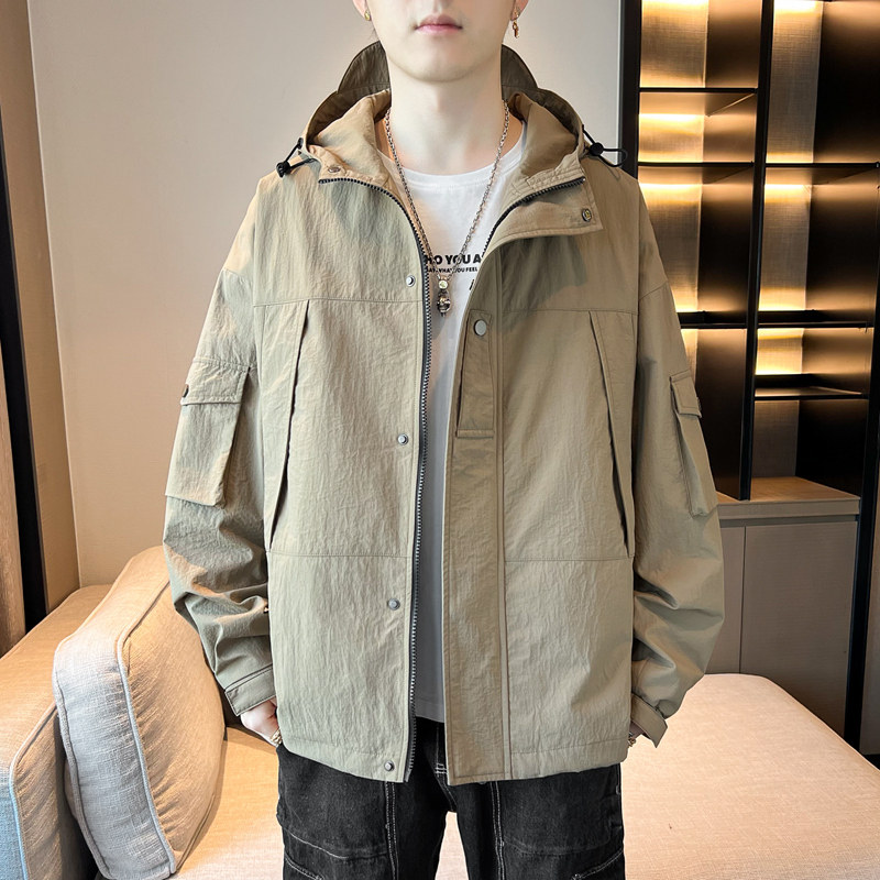 男士防水夹克冲锋衣外套春秋青少年情侣女登山户外工装夹克J51P50,男装夹克,星座1410（原1902A）