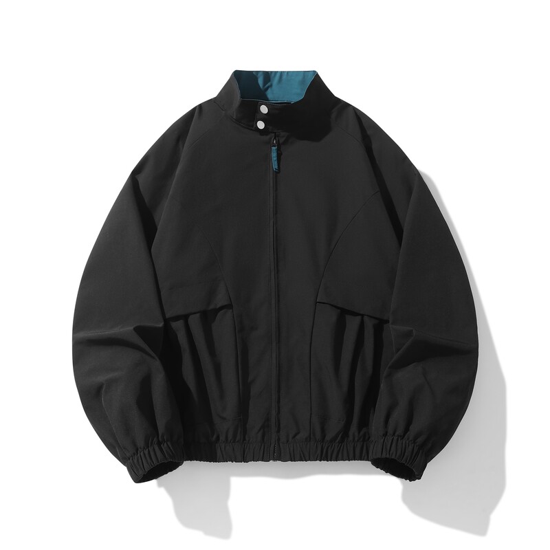 美式撞色夹克拼接工装立领夹克春秋宽松青少年情侣夹克JK25771P65,男装夹克,星座1410（原1902A）