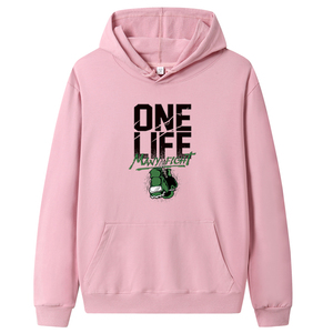 秋卫衣男连帽韩嘻哈运动外套ins港风休闲上衣MS8943-ONE LIFE-P40图片