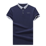 夏季短袖T恤男潮牌纯棉休闲翻领短袖POLO衫logo印花刺绣PL125P22，男装T恤，星座1410（原1902A）
