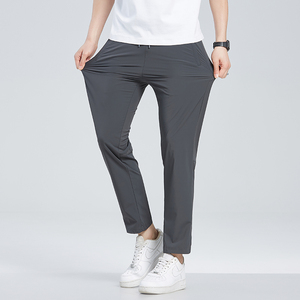 XL-7XL机包面料长裤冰丝裤休闲裤男夏季速干中青年长裤 K2159P45图片