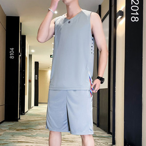 夏季短袖运动套装男学生篮球服青少年潮牌韩版大码套装TZ2017P45