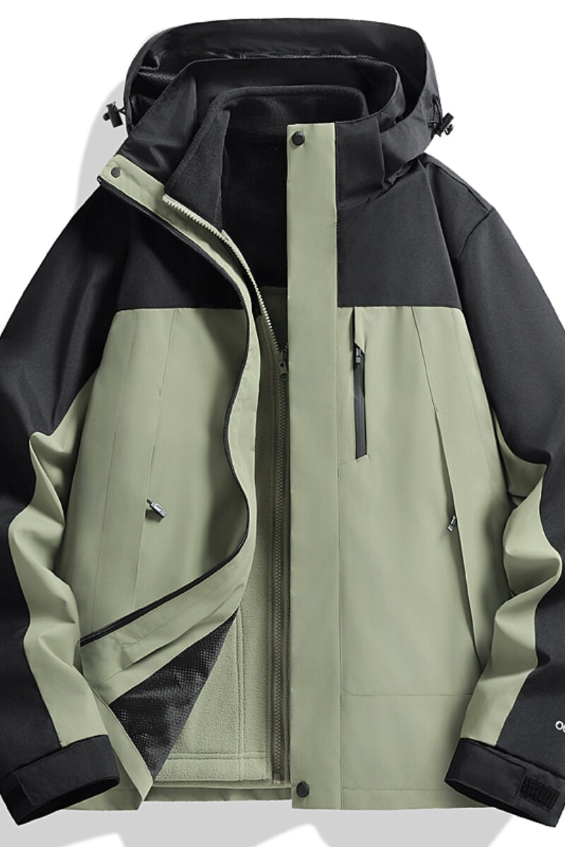 秋冬男女夹克户外三合一情侣冲锋衣可拆卸两件套登山服CF2418P100,男装夹克,星座1410（原1902A）