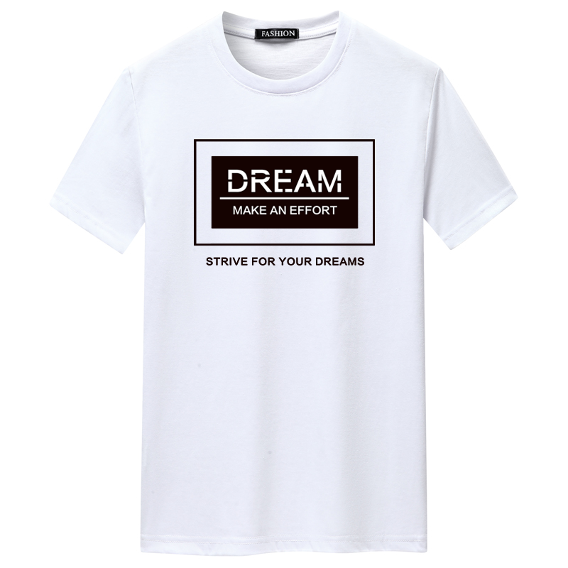 夏季男士短袖t恤青春宽松CVC60%棉新款男装DT3693-DREAM图片