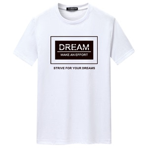 夏季男士短袖t恤青春宽松CVC60%棉新款男装DT3693-DREAM图片