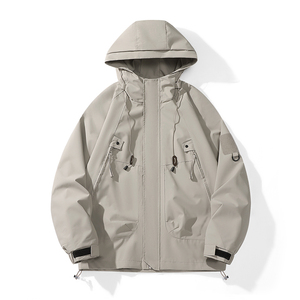 春秋户外运动冲锋衣薄男女情侣防水防风滑雪登山服工装夹克J90P35图片
