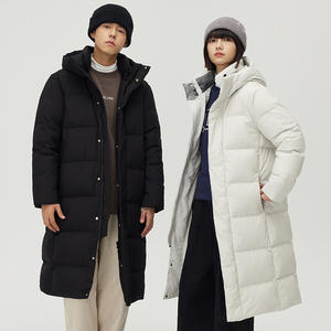 2026新款男女同款羽绒服男中长款连帽潮流情侣外套 YR0298P280图片