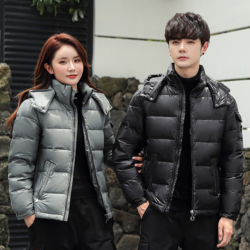 新款主推冬季帽子可拆卸亮面情侣款白鸭绒羽绒服YR9813P90，男装羽绒服，星座1902A（原星座1216）