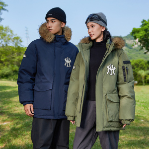 冬季情侣石墨烯羽绒服保暖防风上衣潮牌连帽宽松外套男YR9822P100,男装羽绒服,星座1410（原1902A）