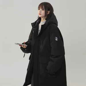 得物二开 石墨烯情侣款棉衣中长款棉服男中性加长款 MY332517P115图片