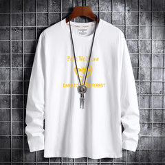 Spring new Korean fashion men's cotton round neck long sleeve t-shirt men's big bee